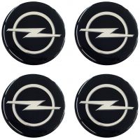 OPEL ΑΥΤΟΚΟΛΛΗΤΑ ΣΗΜΑΤΑ ΖΑΝΤΩΝ 5 cm ΜΑΥΡΟ/ΧΡΩΜΙΟ ΜΕ ΕΠΙΚΑΛΥΨΗ ΣΜΑΛΤΟΥ  - 4 ΤΕΜ.