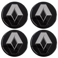 RENAULT ΑΥΤΟΚΟΛΛΗΤΑ ΣΗΜΑΤΑ ΖΑΝΤΩΝ 5,5 cm ΜΑΥΡΟ/ΧΡΩΜΙΟ ΜΕ ΕΠΙΚΑΛΥΨΗ ΣΜΑΛΤΟΥ  - 4 ΤΕΜ.