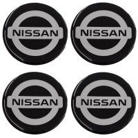 NISSAN ΑΥΤΟΚΟΛΛΗΤΑ ΣΗΜΑΤΑ ΖΑΝΤΩΝ 5 cm ΜΑΥΡΟ/ΧΡΩΜΙΟ ΜΕ ΕΠΙΚΑΛΥΨΗ ΣΜΑΛΤΟΥ  - 4 ΤΕΜ.