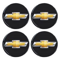 CHEVROLET ΑΥΤΟΚΟΛΛΗΤΑ ΣΗΜΑΤΑ ΖΑΝΤΩΝ 5,5 cm ΜΑΥΡΟ/ΧΡΩΜΙΟ ΜΕ ΕΠΙΚΑΛΥΨΗ ΣΜΑΛΤΟΥ  - 4 ΤΕΜ.