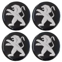 PEUGEOT ΑΥΤΟΚΟΛΛΗΤΑ ΣΗΜΑΤΑ ΖΑΝΤΩΝ 5,5 cm ΜΑΥΡA ΜΕ ΕΠΙΚΑΛΥΨΗ ΣΜΑΛΤΟΥ  - 4 ΤΕΜ.