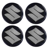 SUZUKI ΑΥΤΟΚΟΛΛΗΤΑ ΣΗΜΑΤΑ ΖΑΝΤΩΝ 5,5 cm ΜΑΥΡΟ/ΧΡΩΜΙΟ ΜΕ ΕΠΙΚΑΛΥΨΗ ΣΜΑΛΤΟΥ  - 4 ΤΕΜ.