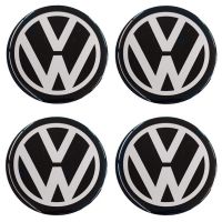 VW ΑΥΤΟΚΟΛΛΗΤΑ ΣΗΜΑΤΑ ΖΑΝΤΩΝ 5,5 cm ΜΑΥΡA ΜΕ ΕΠΙΚΑΛΥΨΗ ΣΜΑΛΤΟΥ  - 4 ΤΕΜ.