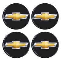 CHEVROLET ΑΥΤΟΚΟΛΛΗΤΑ ΣΗΜΑΤΑ ΖΑΝΤΩΝ 5,5 cm ΜΑΥΡΟ/ΧΡΩΜΙΟ ΜΕ ΕΠΙΚΑΛΥΨΗ ΣΜΑΛΤΟΥ  - 4 ΤΕΜ.