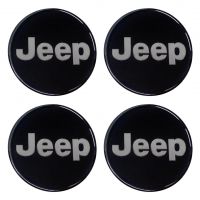 JEEP ΑΥΤΟΚΟΛΛΗΤΑ ΣΗΜΑΤΑ ΖΑΝΤΩΝ 5,5 cm ΜΑΥΡΟ/ΧΡΩΜΙΟ ΜΕ ΕΠΙΚΑΛΥΨΗ ΣΜΑΛΤΟΥ  - 4 ΤΕΜ.