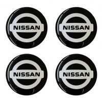 NISSAN ΑΥΤΟΚΟΛΛΗΤΑ ΣΗΜΑΤΑ ΖΑΝΤΩΝ 7,2 cm ΜΑΥΡΟ/ΧΡΩΜΙΟ ΜΕ ΕΠΙΚΑΛΥΨΗ ΕΠΟΞΕΙΔΙΚΗΣ ΡΥΤΙΝΗΣ (ΥΓΡΟ ΓΥΑΛΙ)  - 4 ΤΕΜ.