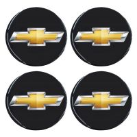 CHEVROLET ΑΥΤΟΚΟΛΛΗΤΑ ΖΑΝΤΩΝ 7,2 cm ΜΑΥΡΟ/ΧΡΥΣΟ/ΓΚΡΙ ΜΕ ΕΠΙΚΑΛΥΨΗ ΣΜΑΛΤΟΥ - 4 ΤΕΜ.