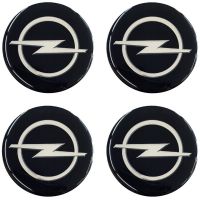 OPEL ΑΥΤΟΚΟΛΛΗΤΑ ΖΑΝΤΩΝ 7,2cm ΜΑΥΡΟ/ΧΡΩΜΙΟ ΜΕ ΕΠΙΚΑΛΥΨΗ ΣΜΑΛΤΟΥ  - 4 ΤΕΜ.
