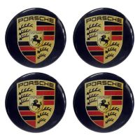 PORSCHE ΑΥΤΟΚΟΛΛΗΤΑ ΣΗΜΑΤΑ ΖΑΝΤΩΝ 5,5 cm ΜΑΥΡA ΜΕ ΕΠΙΚΑΛΥΨΗ ΣΜΑΛΤΟΥ  - 4 ΤΕΜ.