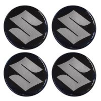 SUZUKI ΑΥΤΟΚΟΛΛΗΤΑ ΣΗΜΑΤΑ ΖΑΝΤΩΝ 7,2 cm ΜΑΥΡΟ/ΧΡΩΜΙΟ ΜΕ ΕΠΙΚΑΛΥΨΗ ΣΜΑΛΤΟΥ  - 4 ΤΕΜ.