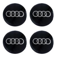 AUDI ΑΥΤΟΚΟΛΛΗΤΑ ΣΗΜΑΤΑ ΖΑΝΤΩΝ 12 cm ΜΑΥΡΟ/ΧΡΩΜΙΟ ΜΕ ΕΠΙΚΑΛΥΨΗ ΕΠΟΞΕΙΔΙΚΗΣ ΡΥΤΙΝΗΣ (ΥΓΡΟ ΓΥΑΛΙ)  - 4 ΤΕΜ.
