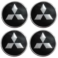 MITSUBISHI ΑΥΤΟΚΟΛΛΗΤΑ ΖΑΝΤΩΝ 6cm ΜΑΥΡΟ/ΧΡΩΜΙΟ ΜΕΤΑΛΛΙΚΑ - 4 ΤΕΜ.