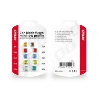 ΑΣΦΑΛΕΙΕΣ MINI LOW PROFILE ΔΙΑΦΟΡΕΣ ΣΕ ΚΑΡΤΕΛΑ 1x5A/1x7.5A/2x10A/2x15A/2x20A/1x25A/1x30A AMIO - 10 TEM