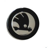 SKODA ΑΥΤΟΚΟΛΛΗΤΑ ΖΑΝΤΩΝ 6cm ΜΑΥΡΟ/ΧΡΩΜΙΟ ΜΕΤΑΛΛΙΚΑ 4ΤΕΜ.