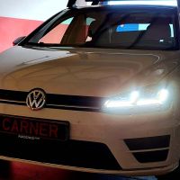 Μπροστινά Φανάρια Set Για Vw Golf VII (7) 12-17 DRL Full Led Halogen Version Black LEDHL103-BK Osram Ledriving