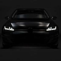 Μπροστινά Φανάρια Set Για Vw Golf VII (7) 12-17 DRL Full Led Halogen Version Black LEDHL103-BK Osram Ledriving
