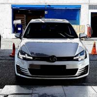 Μπροστινά Φανάρια Set Για Vw Golf VII (7) 12-17 DRL Full Led Halogen Version Black LEDHL103-BK Osram Ledriving