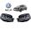 Μπροστινά Φανάρια Set Για Vw Golf VII (7) 12-17 DRL Full Led Halogen Version Black/Chrome LEDHL103-CM RHD (Δεξιοτίμονα) Osram Ledriving