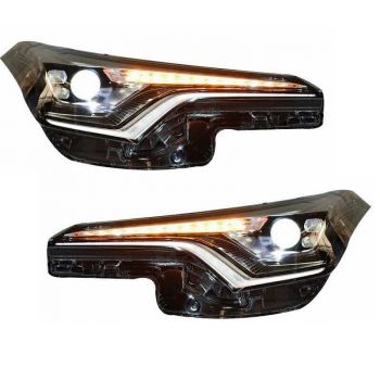 Μπροστινά Φανάρια Set Για Toyota C-HR 16+ DRL Full Led & Led Signal With Motor Carner
