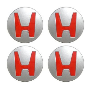 HONDA ΤΑΠΕΣ ΚΕΝΤΡΟΥ ΖΑΝΤΑΣ ΓΚΡΙ/ΚΟΚΚΙΝΟ ΚΟΥΜΠΩΤΕΣ 4ΤΕΜ.