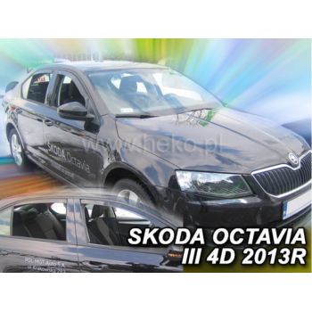 SKODA OCTAVIA III 5D LTB 2013-2020 ΣΕΤ ΑΝΕΜΟΘΡΑΥΣΤΕΣ ΑΥΤΟΚΙΝΗΤΟΥ ΑΠΟ ΕΥΚΑΜΠΤΟ ΦΙΜΕ ΠΛΑΣΤΙΚΟ HEKO - 4 ΤΕΜ.
