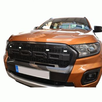 ΓΡΙΛΙΑ ΜΑΣΚΑΣ ΜΑΥΡΗ ΜΕ LED GRILLE 807 LED FORD RANGER T8 2020+