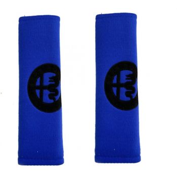 ALFA ROMEO​ ​ΜΑΞΙΛΑΡΑΚΙΑ ΓΙΑ ΖΩΝΗ ΑΣΦΑΛΕΙΑΣ 21 X 7,5 cm ΣΕ ΜΠΛΕ ΧΡΩΜΑ ΜΕ ΜΑΥΡΟ LOGO - 2 ΤΕΜ.