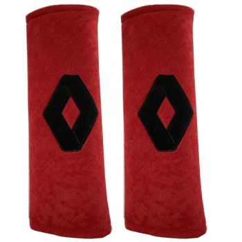 RENAULT ​ΜΑΞΙΛΑΡΑΚΙΑ ΓΙΑ ΖΩΝΗ ΑΣΦΑΛΕΙΑΣ 21 X 7,5 cm ΣΕ ΚΟΚΚΙΝΟ ΧΡΩΜΑ ΜΕ ΜΑΥΡΟ LOGO - 2 ΤΕΜ.