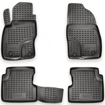 FORD FOCUS II 02/2005-2011 ΜΑΡΚΕ ΠΑΤΑΚΙΑ ΣΕ ΣΚΑΦΗ TPE ΛΑΣΤΙΧΟ ΣΕ ΑΑΝΘΡΑΚΙ ΣΚΟΥΡΟ ΓΚΡΙ ΧΡΩΜΑ NOVLINE - 4 ΤΕΜ.