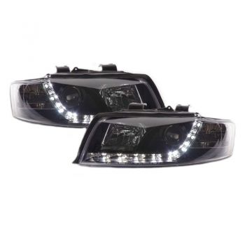 Μπροστινά Φανάρια Set Για Audi A4 B6 00-04 DRL Μαύρα H1/H1 Sonar