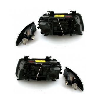 Μπροστινά Φανάρια Set Για Audi A4 B5 94-98 Angel Eyes Μαύρα H7/H7 Depo