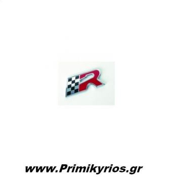 Αυτοκόλλητο αυτοκινήτου R με καρό σημαία