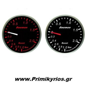 Μπαρόμετρο αυτοκινήτου Deamon Red - White 52mm