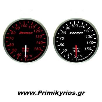 Όργανο Μέτρησης Θερμοκρασίας Νερού Αυτοκινήτου Daemon 52mm Red-White Led