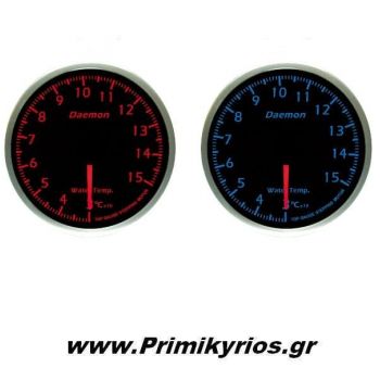 Όργανο Μέτρησης Θερμοκρασίας Νερού Αυτοκινήτου Daemon 60mm Red-Blue Led