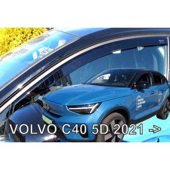 VOLVO C40 5D 2021+ ΣΕΤ ΑΝΕΜΟΘΡΑΥΣΤΕΣ ΑΥΤΟΚΙΝΗΤΟΥ ΑΠΟ ΕΥΚΑΜΠΤΟ ΦΙΜΕ ΠΛΑΣΤΙΚΟ HEKO - 4 ΤΕΜ.
