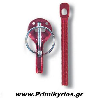 Γάντζοι Καπό Bonnet Pins Κόκκινοι Sparco
