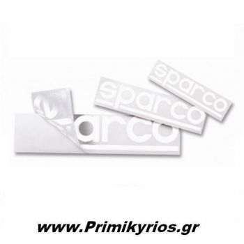 Αυτοκόλλητα Sparco Σετ(15 τεμ) με Διάτρηση Λευκά 30cm