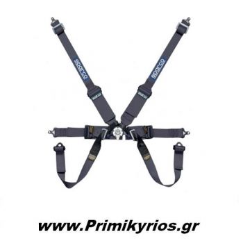 Sparcο Racing 6 Point Ηarness Ζώνη Κόκκινη με Ρυθμιστή Αλουμινίου