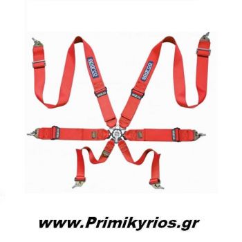 Ζώνη Sparcο Racing 6 Point Ηarness με Ρυθμιστή Αλουμινίου