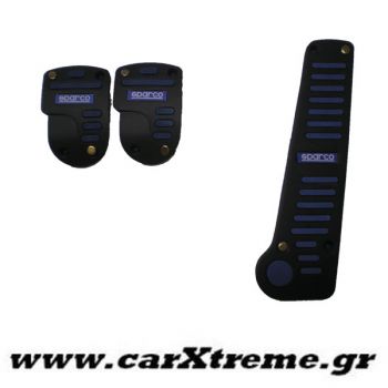 Πεταλιέρες set Μαύρο-Μπλε Sparco