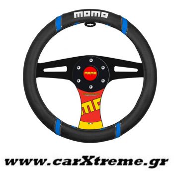 Κάλυμμα Τιμονιού Αυτοκινήτου SWC 001 Μαύρο-Μπλε της Momo