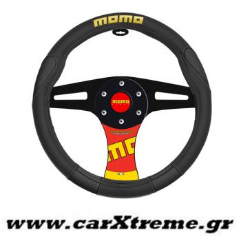 Κάλυμμα Τιμονιού Αυτοκινήτου SWC 006 Μαύρο-Μαύρο της Momo