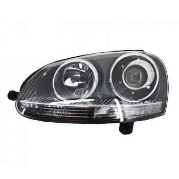 Μπροστινά Φανάρια Set Για Vw Golf V (5) 03-08 Bi-Xenon Projectors GTI / R32 Look Χρώμιο H7/H7 Με Μοτέρ & E-Mark Carner