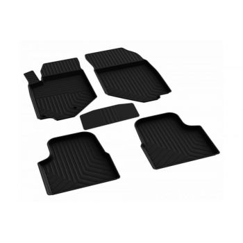 Πατάκια μαρκέ λάστιχο σε σκαφάκια μαύρα για PEUGEOT 2008 2019+ S-Dizayn - 4 τεμ.