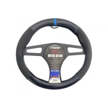 ΚΑΛΥΜΜΑ ΤΙΜΟΝΙΟΥ SPORTY CARBON LOOK ΜΑΥΡΟ/ΜΠΛΕ ΟΙΚΟΛΟΓΙΚΟ ΔΕΡΜΑ 37-39cm SIMONI RACING  - 1 τεμ.