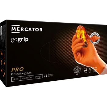 ΓΑΝΤΙΑ ΝΙΤΡΙΛΙΟΥ MERCATOR GOGRIP ΣΕ ΠΟΡΤΟΚΑΛΙ ΧΡΩΜΑ XLARGE (XL) ΑΜΙΟ - 50 ΤΕΜ.