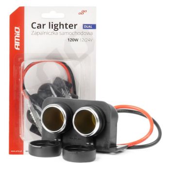 ΠΡΙΖΑ ΜΕ ΔΙΠΛΗ ΥΠΟΔΟΧΗ ΓΙΑ ΦΙΣ ΑΝΑΠΤΗΡΑ 12/24V AMIO - 1 τεμ.