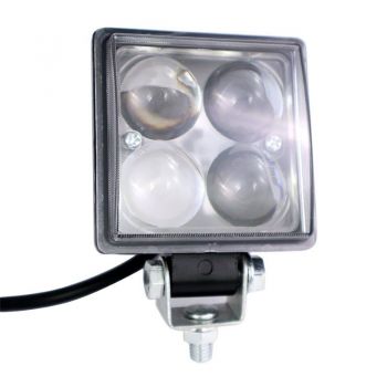 ΠΡΟΒΟΛΕΑΣ LED ΤΕΤΡΑΓΩΝΟΣ 12W 4D 10-30V ΛΕΥΚΟ ΦΩΣ