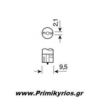 Λαμπάκια 12V/16W Μπλέ